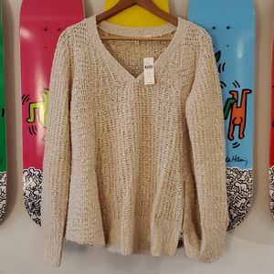 Anthropologie Moth Sweater M Ivory NWT